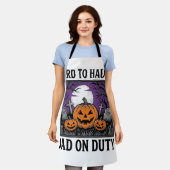 Tablier Chemise de papa Halloween difficile à hanter drôle (Porté)