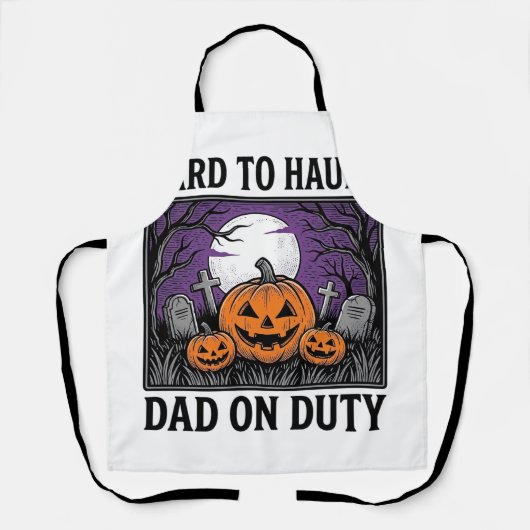Tablier Chemise de papa Halloween difficile à hanter drôle (Recto)