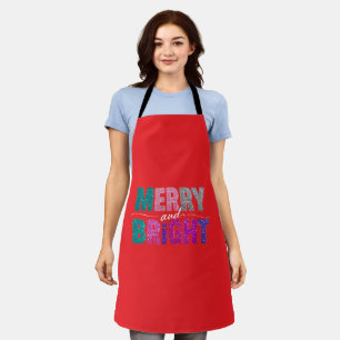 Tablier Chemise de Parties scintillant de Noël Joyeuse et