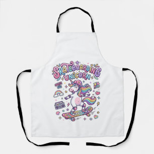 Tablier Chemise de typographie gras de licorne de skateboa