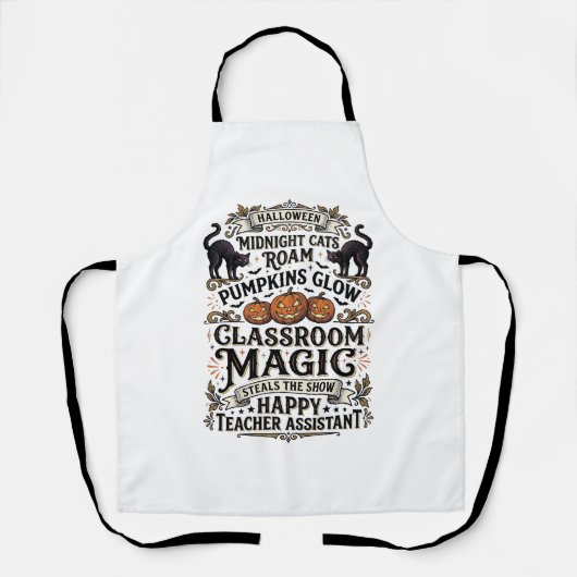 Tablier Chemise d'Halloween d'Assistant d'Enseignant avec (Recto)