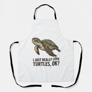 Tablier Chemise drôle de tortue de mer amateur de tortue v