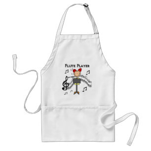 Tablier Chemise Fille à la Flûte Personnage Bâton Cadeaux