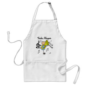 Tablier Chemise Fille Personnage Bâton Joueuse de Tuba et