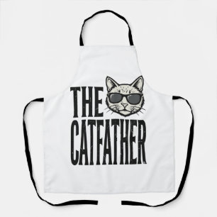 Tablier Chemise graphique de citation de chat vintage Funn