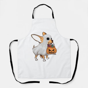 Tablier Chemise Halloween Citrouille Fantôme Chihuahua