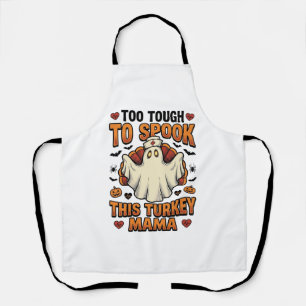 Tablier Chemise Halloween de maman dinde avec fantôme d'in