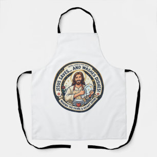Tablier Chemise Humoristique Corvées de Lessive Jésus Grap