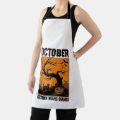 Tablier Chemise Orange Octobre Halloween Vintage Épouvanta (Insitu)