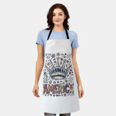 Tablier Chemise Patriotique Couronne Liberté Vintage Améri (Porté)