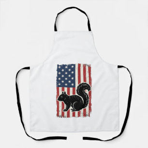 Tablier Chemise patriotique écureuil drapeau américain vin