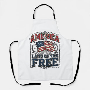 Tablier Chemise Patriotique Vintage America Terre De La Li