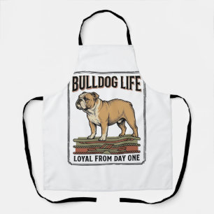 Tablier Chemise pour amateur de Bouledogue Art de chien gr