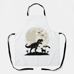 Tablier Chemise silhouette de cimetière de chien dinosaure