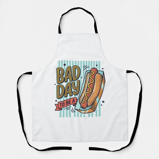 Tablier Chemise vectorielle rétro de conception de hot-dog (Recto)