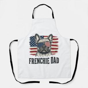 Tablier Chemise Vintage Frenchie Dad Bulldog Patriotique_1