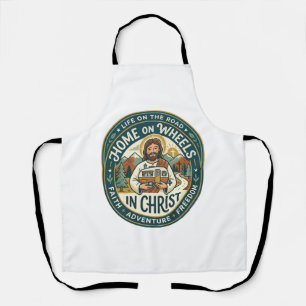Tablier Chemise Vintage Jésus RV Camper Life Graphique Chr