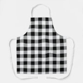 Tablier Chèque de bison noir et blanc (Recto)