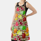 Tablier Chèque de En vichy Brown et blanc de fruits mélang (Insitu)