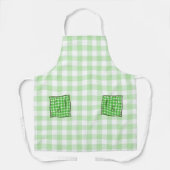 Tablier Chèques verts et blancs (Recto)