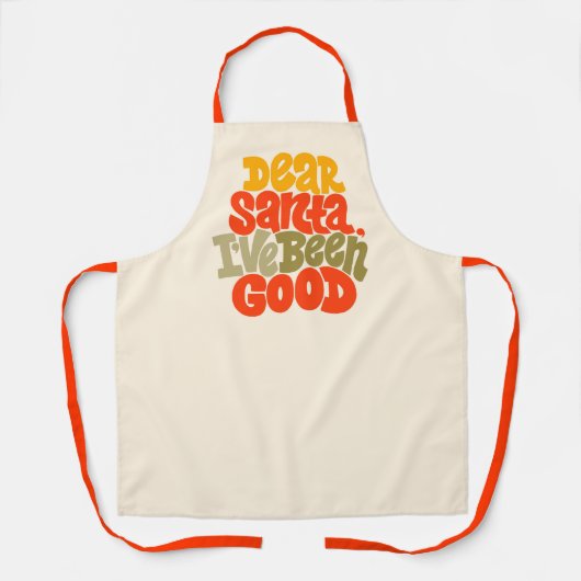 Tablier Cher Père Noël, j'ai été bon design (Recto)