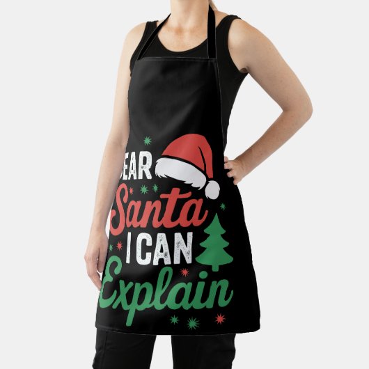 Tablier Cher Père Noël Je Peux Expliquer Noël Noël Noël No (Insitu)