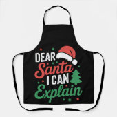 Tablier Cher Père Noël Je Peux Expliquer Noël Noël Noël No (Recto)
