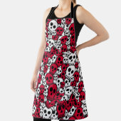 Tablier Cherry Gothique Motif de crâne Imprimer (Insitu)