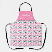 Tablier Cherry Pink Personalized Apron | Custom Name Apron (Recto)