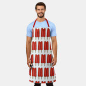 Tablier Cherry Red Twin Pop Popsicle Ice Lolly Lolly (Porté)