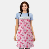 Tablier Cherry Sweet Valentine Apron | Editable Cute Cherr (Porté)