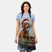 Tablier Chesapeake Bay Retriever Christmas Hunting Boat (Porté)