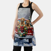 Tablier Chesapeake Bay Retriever Christmas Red Truck  (Insitu)