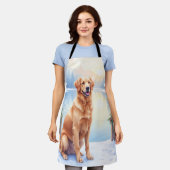 Tablier Chesapeake Bay Retriever Winter Lakeside Christmas (Porté)