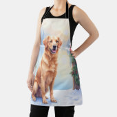 Tablier Chesapeake Bay Retriever Winter Lakeside Christmas (Insitu)