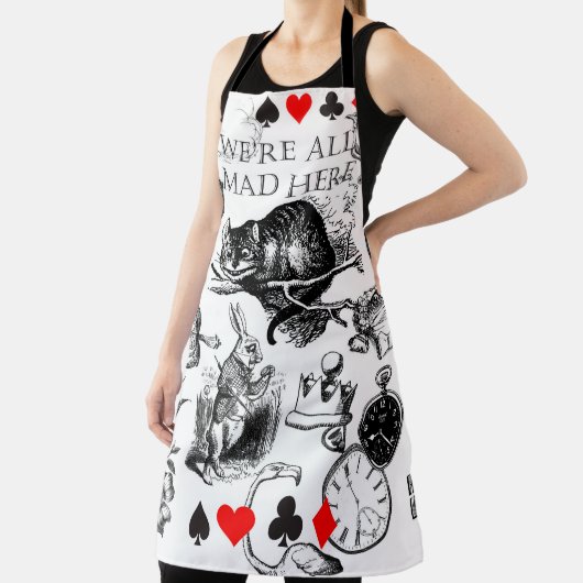 Tablier Cheshire Chat classique alice au merveilleux fou (Insitu)