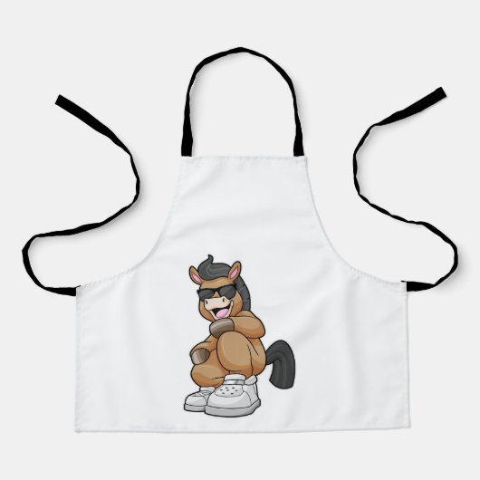 Tablier Cheval avec de grandes chaussures (Recto)