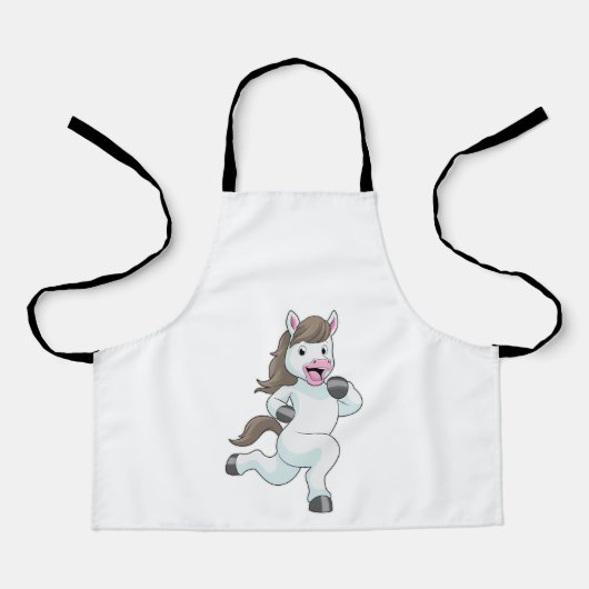 Tablier Cheval comme coureur à la course (Recto)