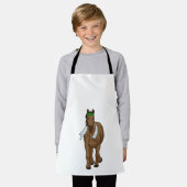 Tablier Cheval comme coureur avec serviette (Porté)