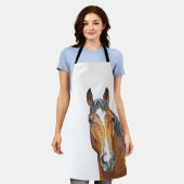 Tablier Cheval de la baie de dessin à la main (Porté)