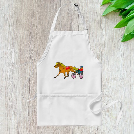 Tablier Cheval de trot et conducteur