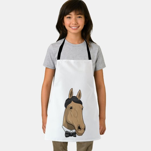 Tablier Cheval en Gentleman avec cravate de Bow (Insitu)