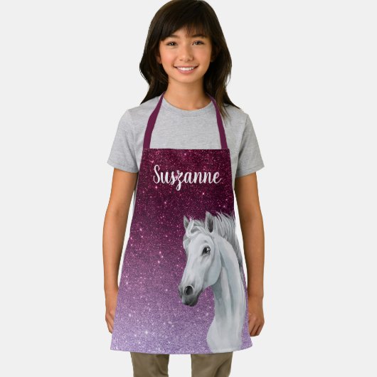 Tablier Cheval Lover Parties scintillant look Monogram Aqu (Insitu)