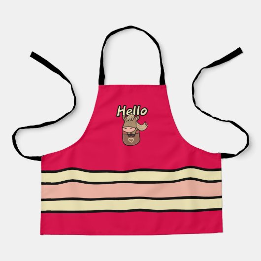 Tablier Cheval mignon en poche (Recto)