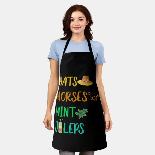 Tablier Chevaux casquette Mint Juleps Derby Horse Racing (Porté)