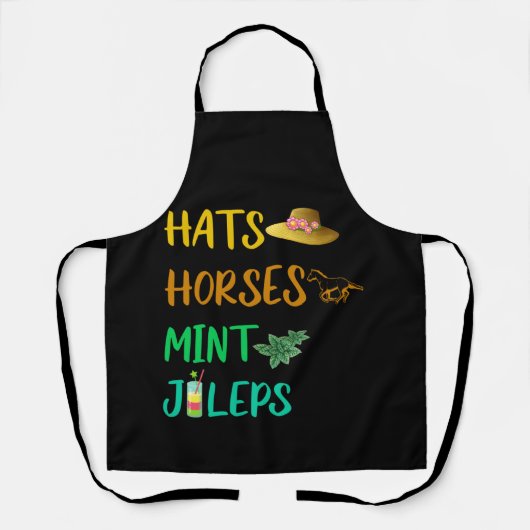Tablier Chevaux casquette Mint Juleps Derby Horse Racing (Recto)