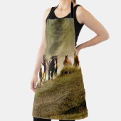 Tablier Chevaux de course dans le ranch du Montana (Insitu)