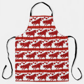 Tablier Chevaux rouges et ornements (Recto)