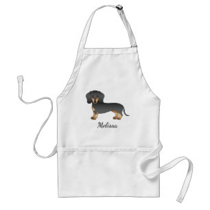 Tablier Cheveux courts Noir Et Tan Dachshund Mignet Chien