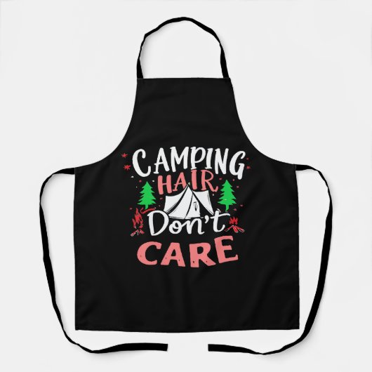 Tablier Cheveux de Camping On S'en Fiche Drôle (Recto)